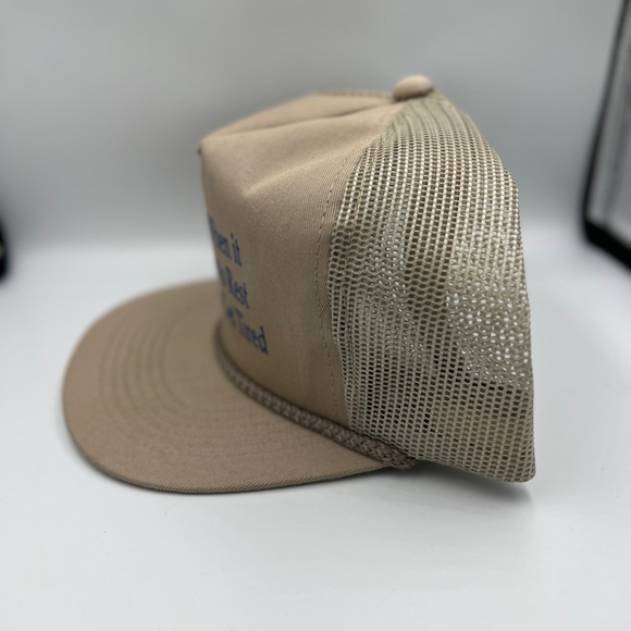 Vintage trucker hat funny quote about age, tan NWT, SnapBack mesh cap - Picture 8 of 8
